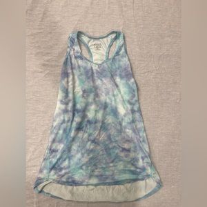 Althleta girl tank top, purple, blue and white, size XL or 14